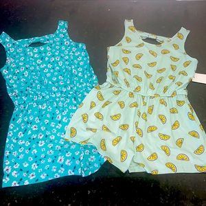 Brand new summer rompers 10/12